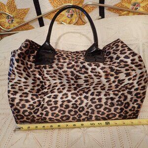 Large cheetah print tote